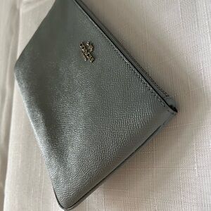 Light Blue Leather Coach Wristlet